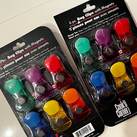 Multi-Colored Chip Clips‎ (2 Packs / 6 Clips Each) (new) - Picture 4 of 9